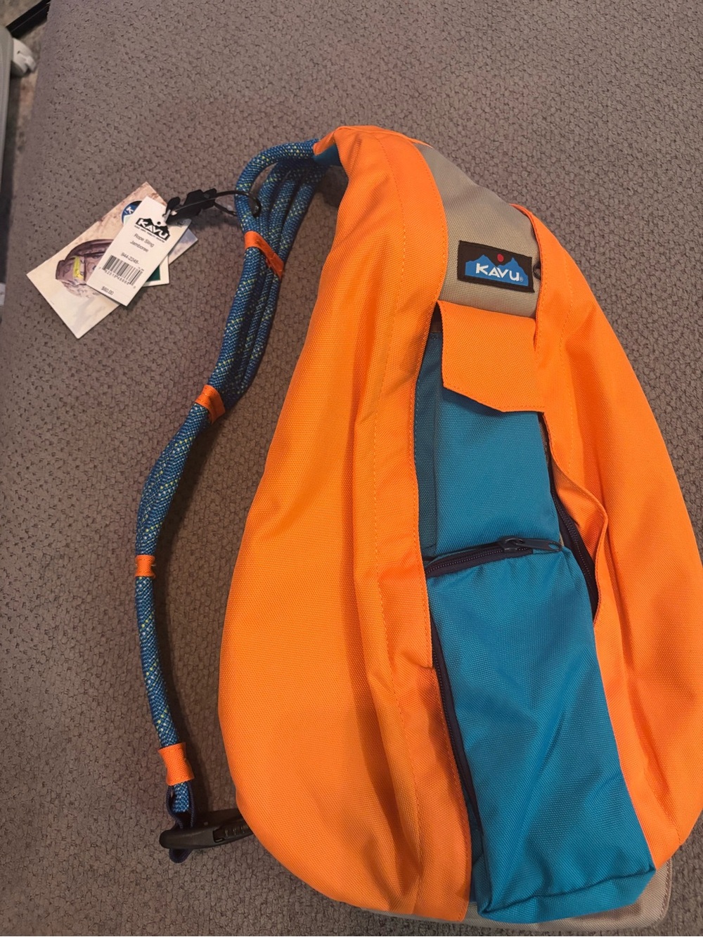 Kavu Orange & Teal Rope Sling Bag - Men's Crossbody